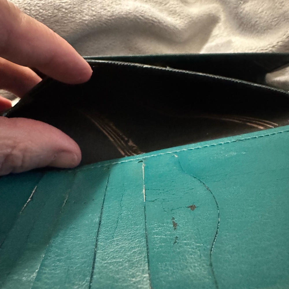 Vintage Rolfs Cowhide Wallet Dark Green Snap Close 12 Card Slots 2 bill Slots - Picture 9 of 11